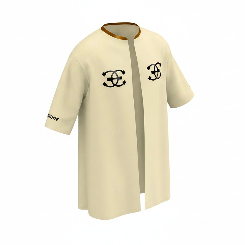 Beige round neck t-shirt