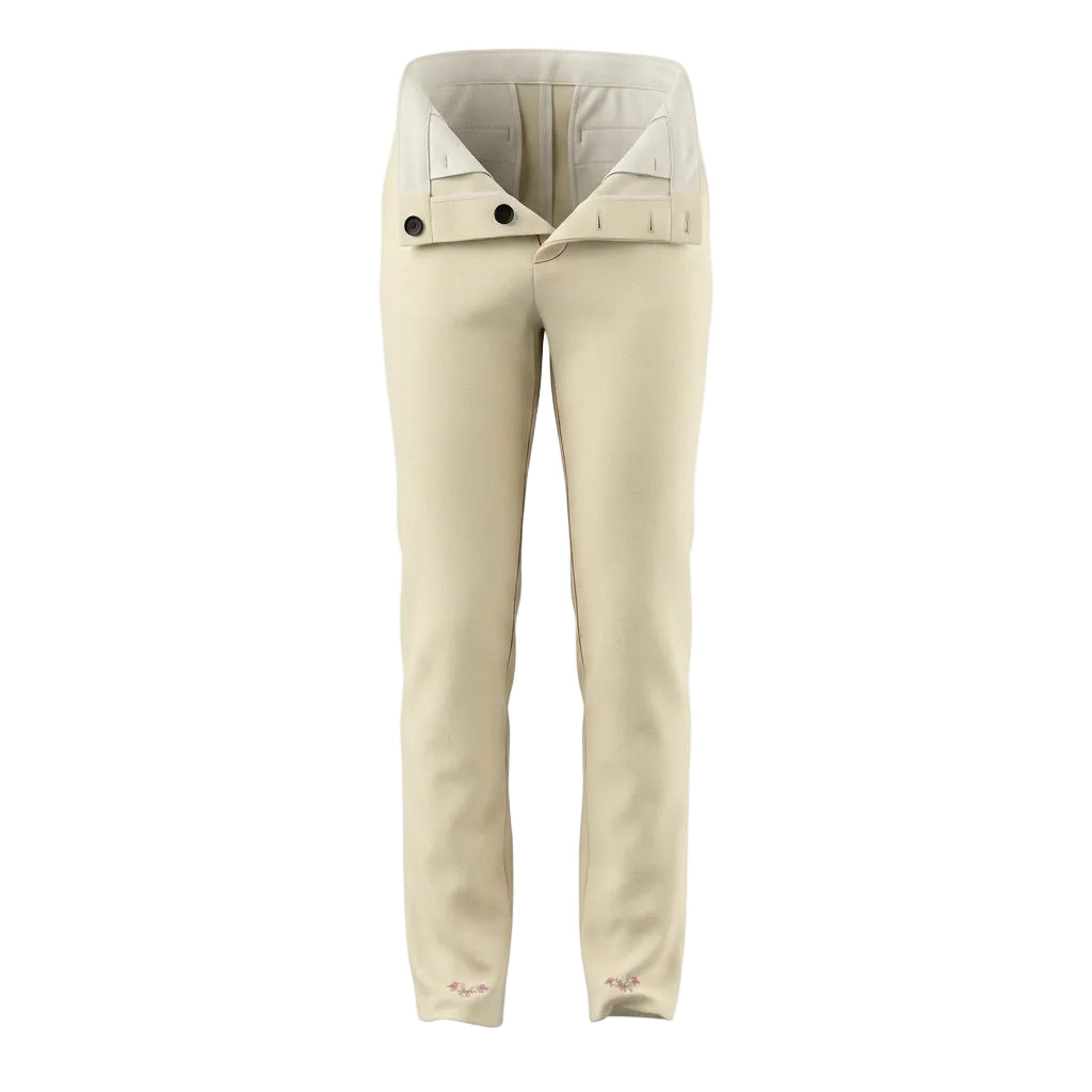 Slim Fit Beige Pants
