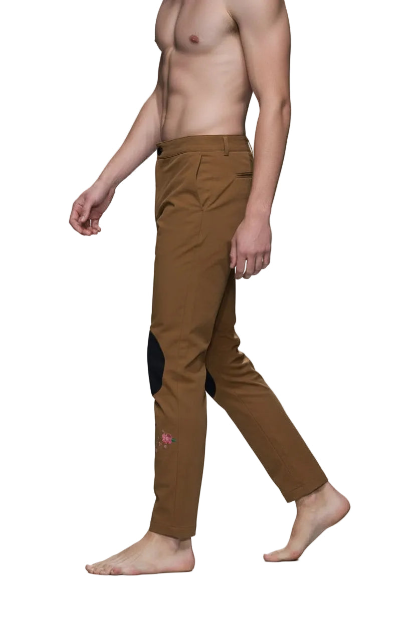 Velvet knees pants
