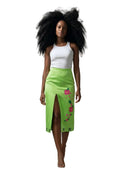 Elegant gloss green Skirt