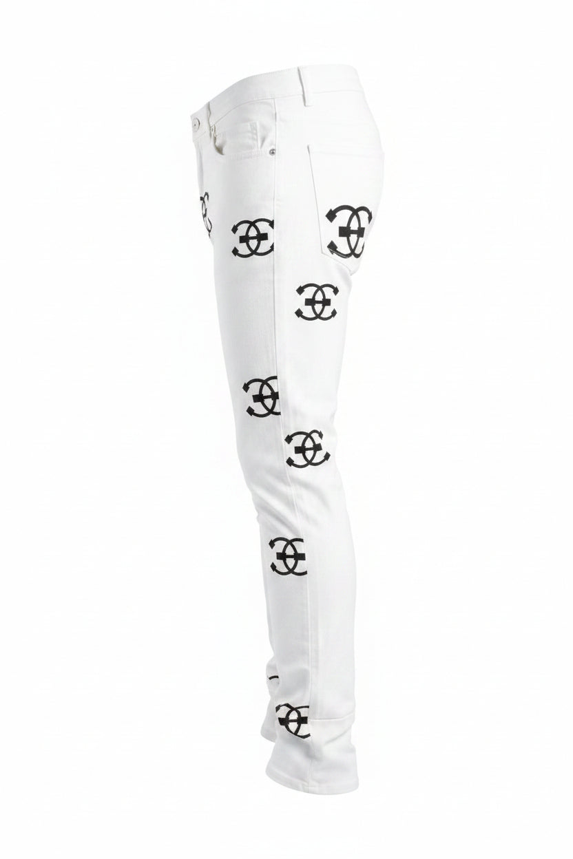 Slim Fit white pants