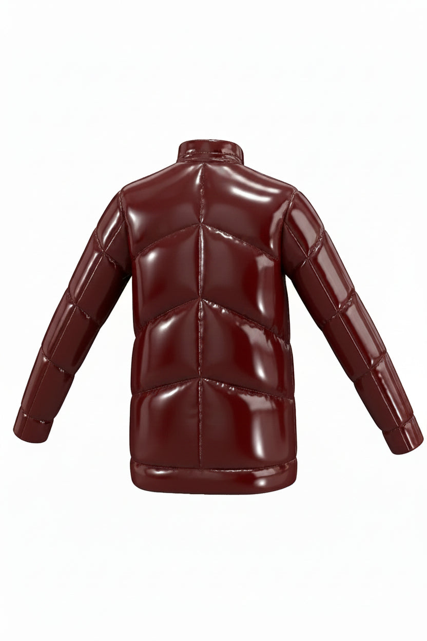 Leaf lines Maroon Jacket