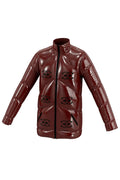 Leaf lines Maroon Jacket