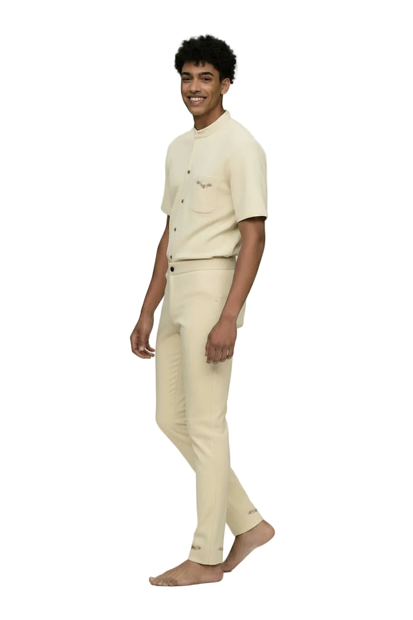 Slim Fit Beige Pants
